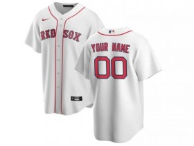 Custom Boston Red Sox White Cool Base Jersey