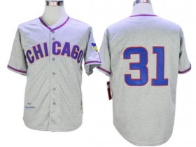 Chicago Cubs #31 Ferguson Jenkins Gray 1968 Throwback Jersey