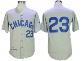 Chicago Cubs #23 Ryne Sandberg Gray 1969 Throwback Jersey