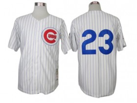 Chicago Cubs #23 Ryne Sandberg White 1984 Throwback Jersey