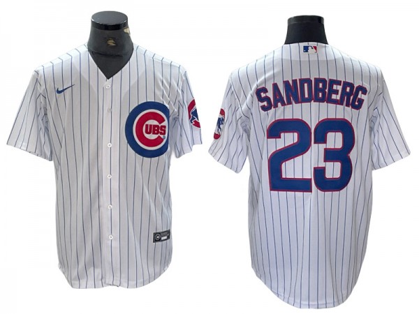 Chicago Cubs #23 Ryne Sandberg White Cool Base Jersey