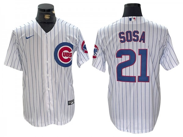 Chicago Cubs #21 Sammy Sosa White Home Cool Base Jersey