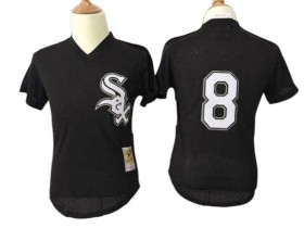 Chicago White Sox #8 Bo Jackson Black 1993 Cooperstown Mesh Throwback Jersey