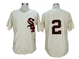 Chicago White Sox #2 Nellie Fox Cream Pinstripe 1959 Throwback Jersey