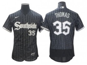 Chicago White Sox #35 Frank Thomas Black 2021 Connect Flex Base Jersey