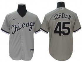 Chicago White Sox #45 Michael Jordan Gray Cool Base Jersey