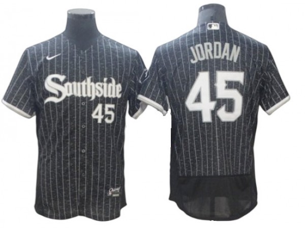 Chicago White Sox #45 Michael Jordan Black City Connect Flex Base Jersey