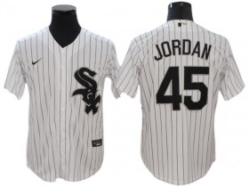 Chicago White Sox #45 Michael Jordan White Home Cool Base Jersey