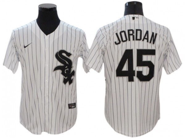 Chicago White Sox #45 Michael Jordan White Home Cool Base Jersey