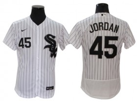 Chicago White Sox #45 Michael Jordan White Home Flex Base Jersey