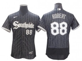 Chicago White Sox #88 Luis Robert Black City Connect Flex Base Jersey