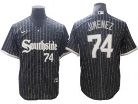 Chicago White Sox #74 Eloy Jimenez Black City Connect Cool Base Jersey