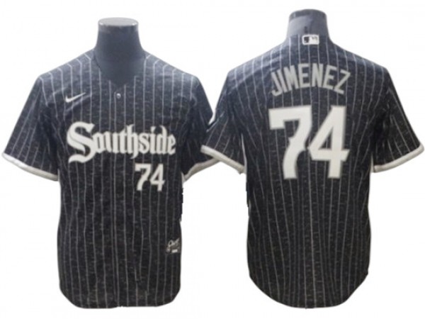 Chicago White Sox #74 Eloy Jimenez Black City Connect Cool Base Jersey