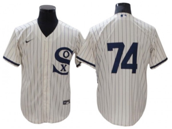 Chicago White Sox #74 Eloy Jimenez White Field of Dreams Cool Base Jersey