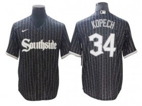 Chicago White Sox #34 Michael Kopech Black City Connect Cool Base Jersey