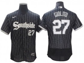 Chicago White Sox #27 Lucas Giolito Black City Connect Flex Base Jersey