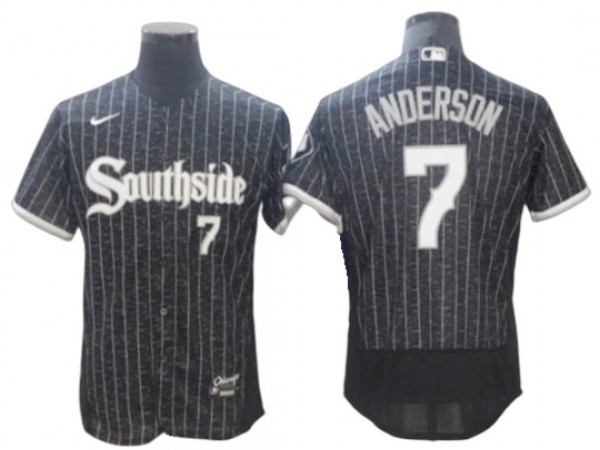 Chicago White Sox #7 Tim Anderson Black City Connect Flex Base Jersey