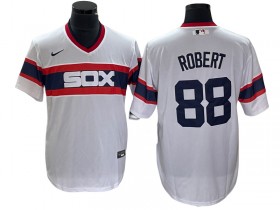 Chicago White Sox #88 Luis Robert 1983 Throwback White Cool Base Jersey