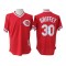 Cincinnati Reds #30 Ken Griffey Jr. Red Cooperstown Mesh Batting Practice Jersey