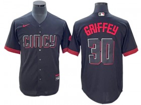 Cincinnati Reds #30 Ken Griffey Jr. Black 2023 City Connect Jersey