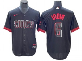 Cincinnati Reds #6 Jonathan India Black 2023 City Connect Jersey