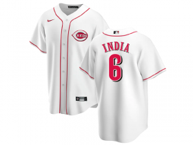 Cincinnati Reds #6 Jonathan India White Home Cool Base Jersey