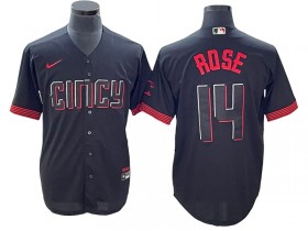 Cincinnati Reds #14 Pete Rose Black 2023 City Connect Jersey