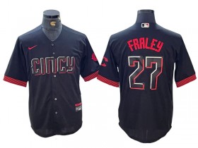 Cincinnati Reds #27 Jake Fraley Black 2023 City Connect Jersey