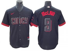 Cincinnati Reds #9 Matt McLain Black 2023 City Connect Jersey