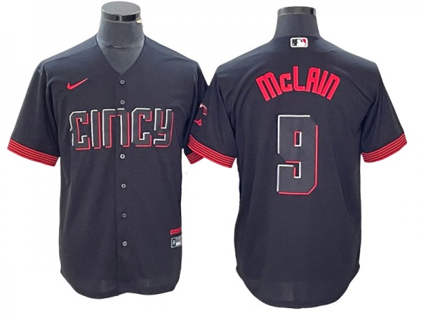 Cincinnati Reds #9 Matt McLain Black 2023 City Connect Jersey