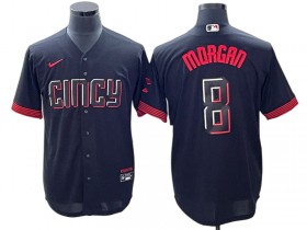 Cincinnati Reds #8 Joe Morgan Black 2023 City Connect Jersey