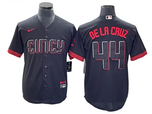 Cincinnati Reds #44 Elly De La Cruz Black 2023 City Connect Jersey