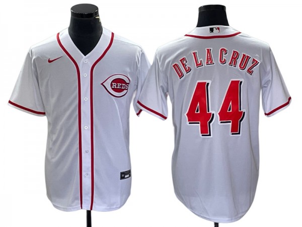 Cincinnati Reds #44 Elly De La Cruz White Cool Base Jersey