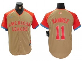 American League #11 José Ramírez Cream 2024 MLB All-Star Game Limited Jersey