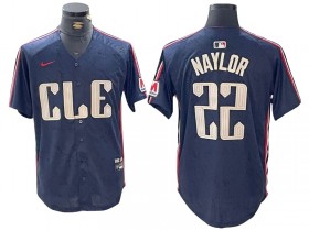 Cleveland Guardians #22 Josh Naylor Navy 2024 City Connect Limited Jersey