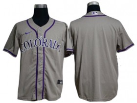 Colorado Rockies Blank Gray Cool Base Jersey