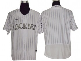 Colorado Rockies Blank White Home Flex Base Jersey