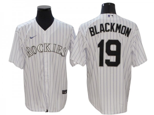 Colorado Rockies #19 Charlie Blackmon White Home Cool Base Jersey