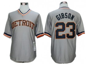 Detroit Tigers #23 Kirk Gibson Gray Throwback Jersey