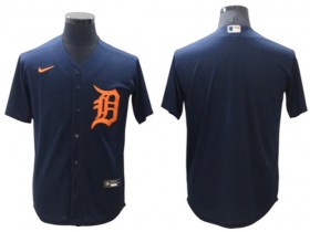 Detroit Tigers Blank Navy/Orange Cool Base Jersey