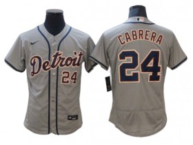 Detroit Tigers #24 Miguel Cabrera Gray Road Flex Base Jersey