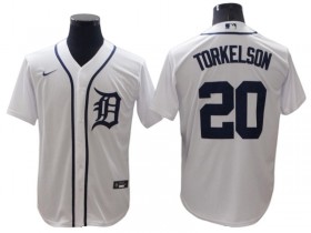 Detroit Tigers #20 Spencer Torkelson White Home Cool Base Jersey