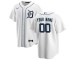 Custom Detroit Tigers Cool Base Jersey - White/Gray/Navy