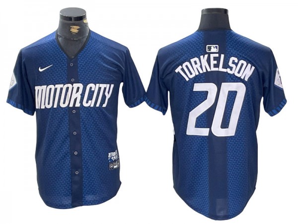 Detroit Tigers #20 Spencer Torkelson Navy 2024 City Connect Limited Jersey