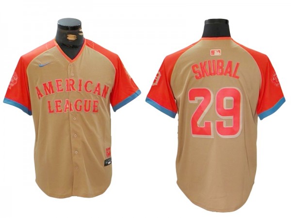 American League #29 Tarik Skubal Cream 2024 MLB All-Star Game Limited Jersey