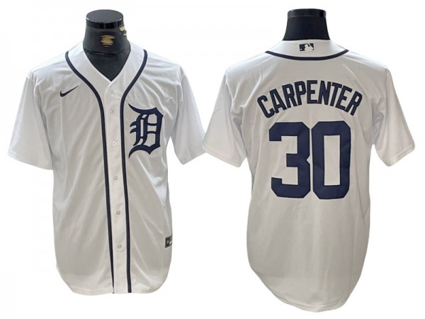 Detroit Tigers #30 Kerry Carpenter White Cool Base Jersey