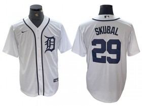 Detroit Tigers #29 Tarik Skubal White Cool Base Jersey