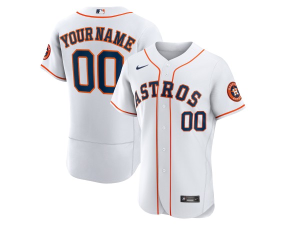 Custom Houston Astros Flex Base Jersey - Orange/White/Gray/Navy 