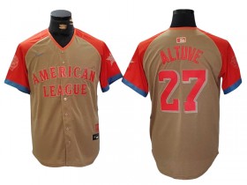 American League #27 Jose Altuve Cream 2024 MLB All-Star Game Limited Jersey