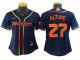 Women's Houston Astros #27 Jose Altuve Cool Base Jersey - White/Orange/Navy/Gray